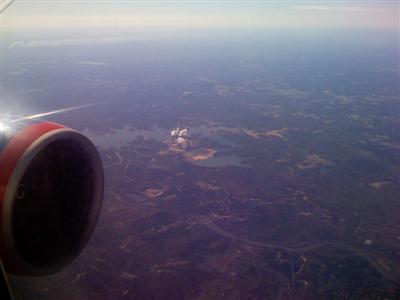 Flying home over a nuclear power plant?